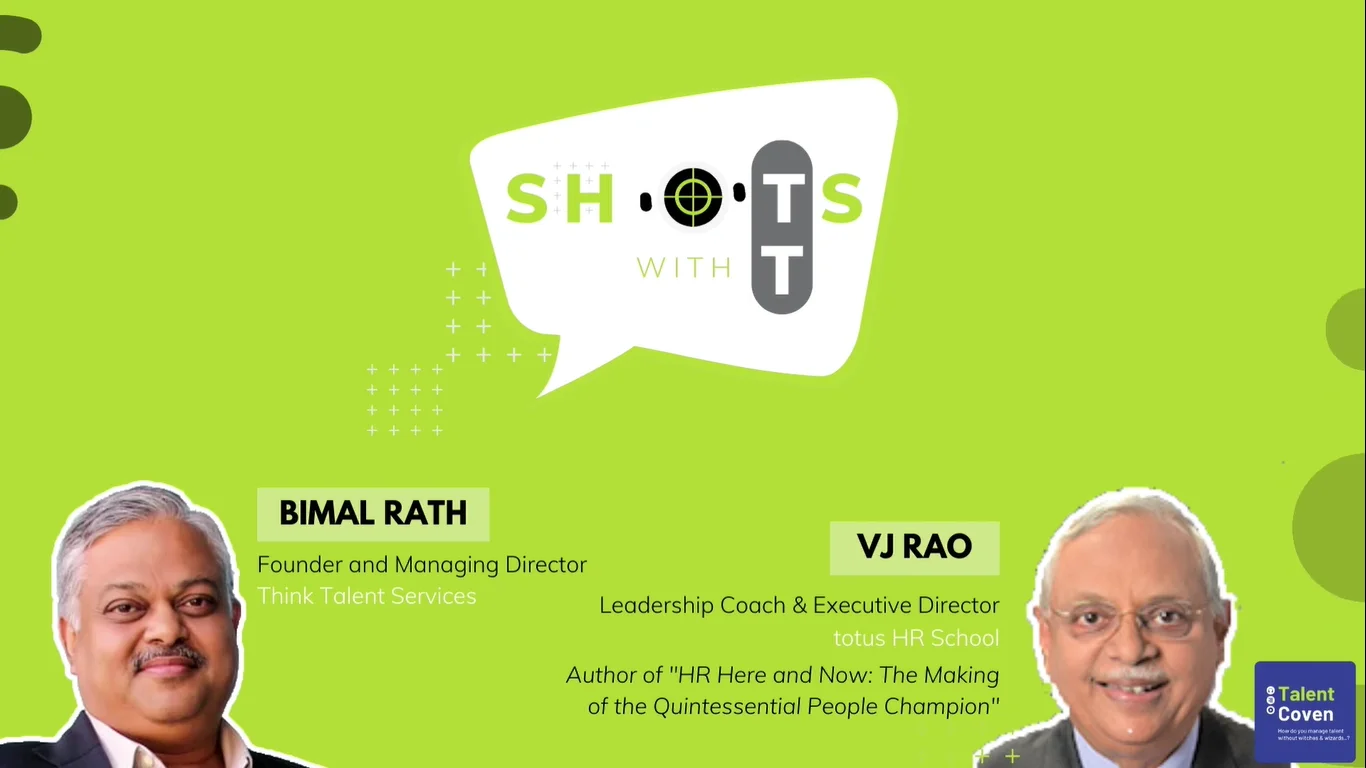 Podcast cover featuring VJ Rao dicussing Perspectives in HR Talent Management