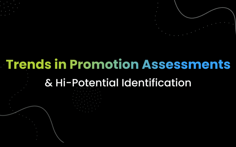 Trends in Promotion Assessments & High Potential Identification with background illustration
